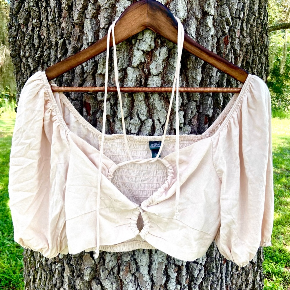 NEW White Fable Boho Crop Top